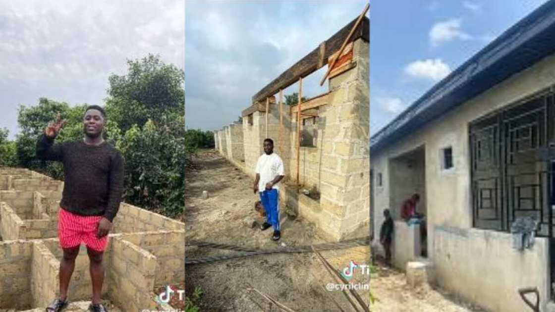 Nigerian man building house Nigerian man building house