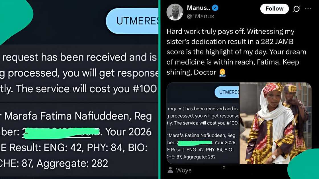 Brother posts sister’s 2026 UTME result, praises her academic performance Brother posts sister’s 2026 UTME result, praises her academic performance