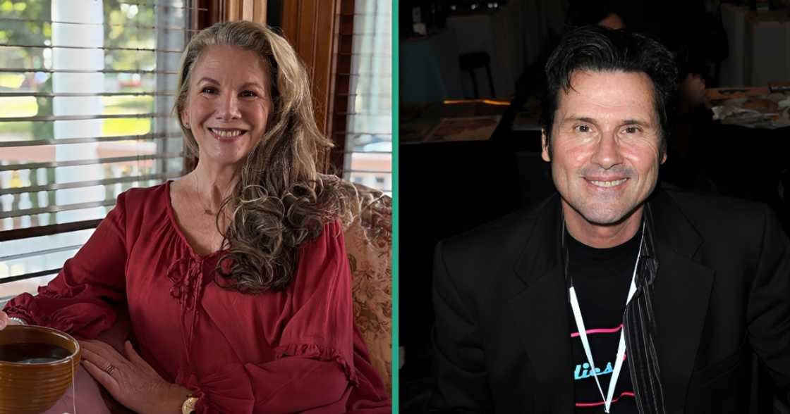 Melissa Gilbert pictured indoors (L). Cyril O'Reilly participated in The Hollywood Show at the Westin Los Angeles Airport (R).