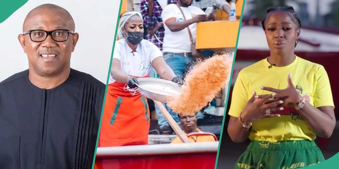 Peter Obi reacts as Hilda Baci breaks another world record