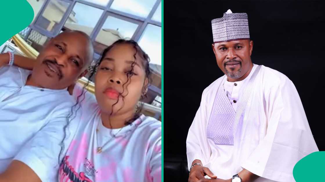 Saidi Balogun and late daughter.