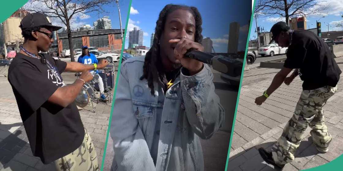 Video of Asake dancing on the streets of Edmonton in Canada goes viral. Video of Asake dancing on the streets of Edmonton in Canada goes viral.