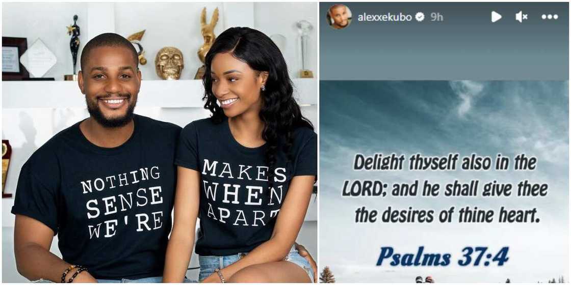 Alexx Ekubo shares bible verse Alexx Ekubo shares bible verse