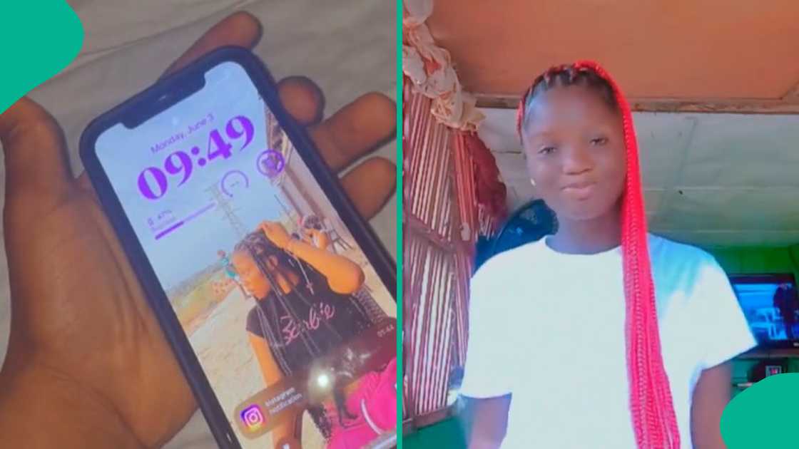 Nigeria lady gets iPhone 12 from brother