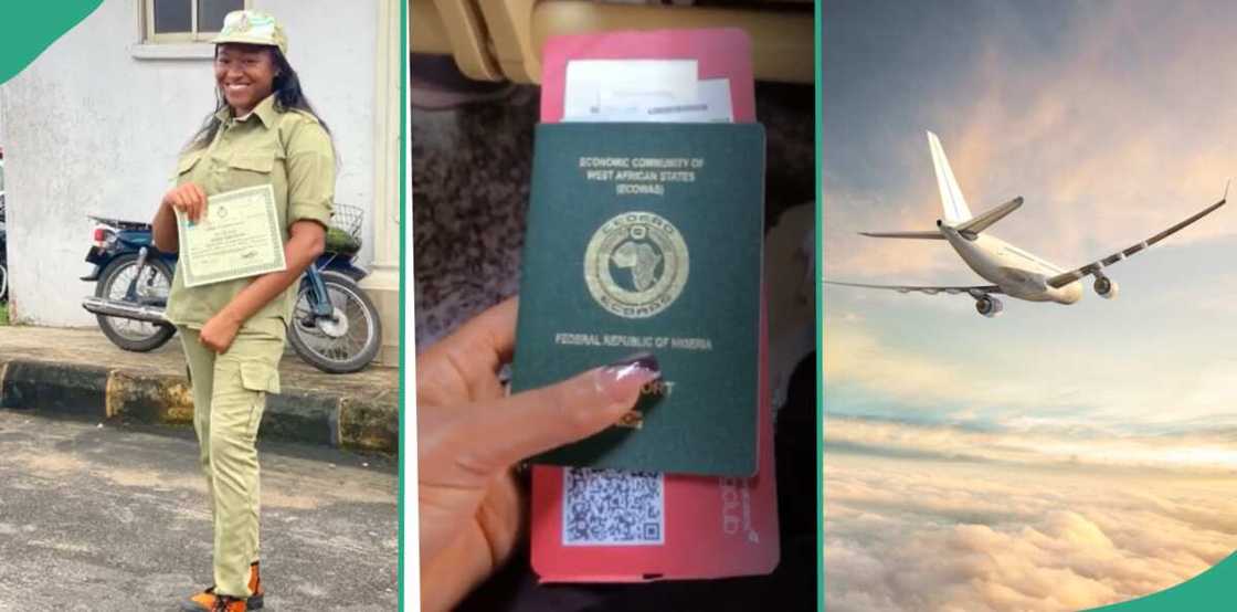 Lady moves abroad after NYSC. Lady moves abroad after NYSC.