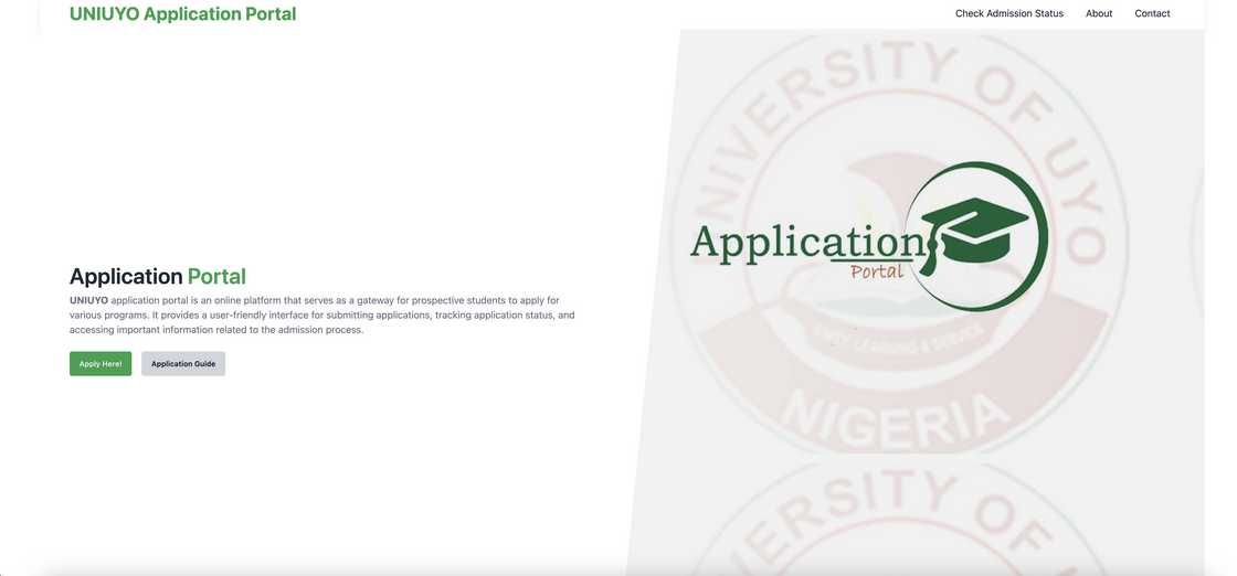 UNIUYO admission portal UNIUYO admission portal