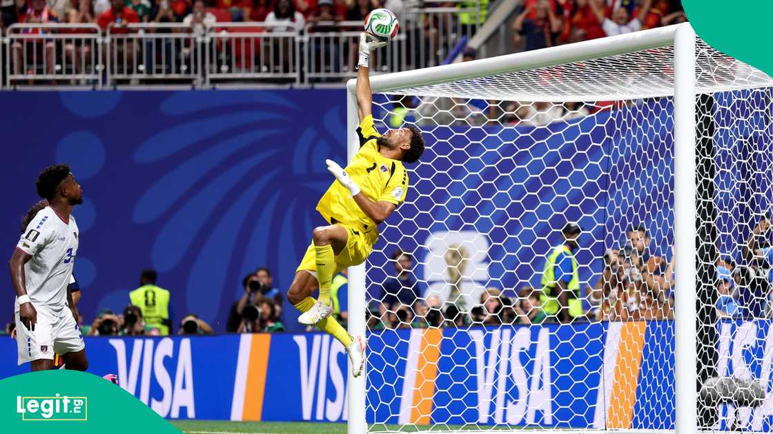 Vozinha Cape Verde makes a save against Spain. Photo by Maddie Meyer Vozinha Cape Verde makes a save against Spain. Photo by Maddie Meyer