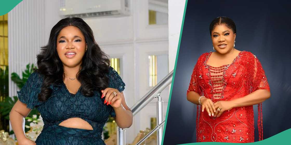 Toyin Abraham shares good news with fans. Toyin Abraham shares good news with fans.