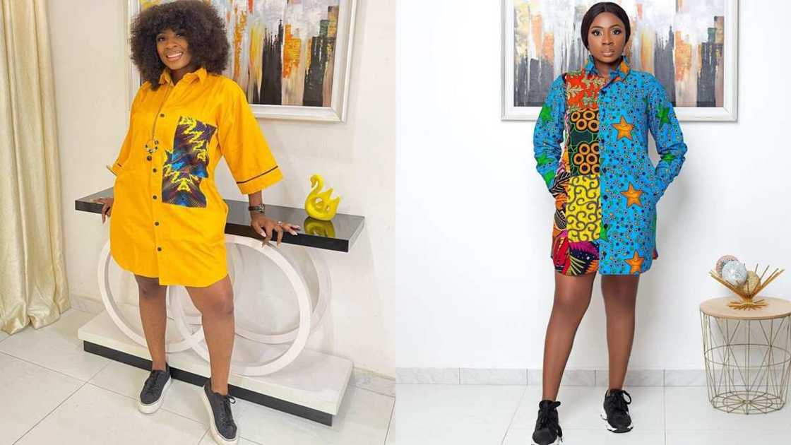 Ankara shirt dress styles Ankara shirt dress styles