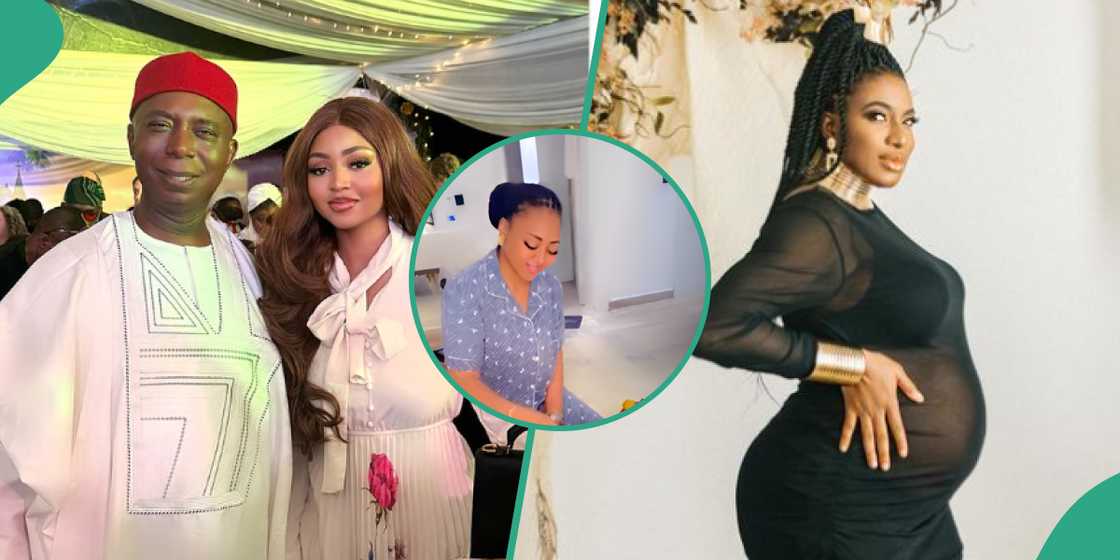 Regina Daniels and husband, Regina Daniels eats wraps of Fufu, Chika Ike