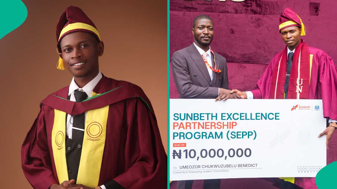 Photos emerge as company awards N10 million to UNILAG overall best graduating student