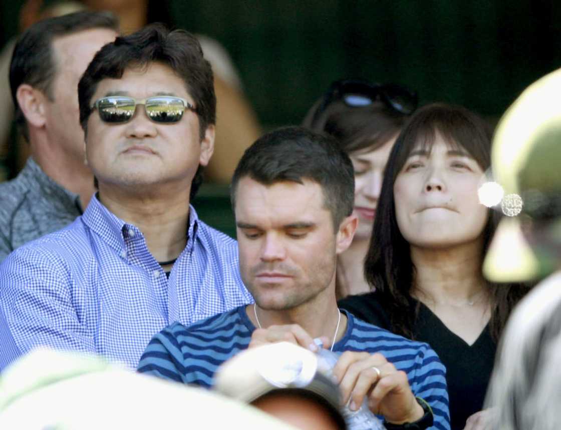 Toru (L) and Kayoko (R) Ohtani watching the Angels' season-opening game in 2018 Toru (L) and Kayoko (R) Ohtani watching the Angels' season-opening game in 2018