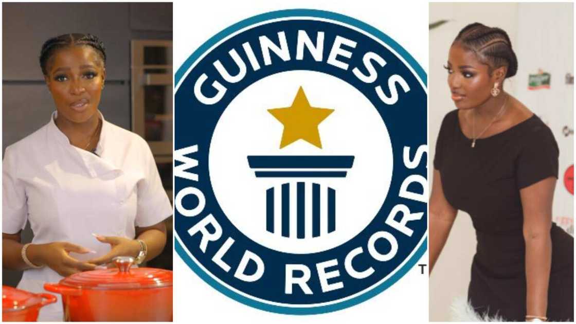 Photos of Hilda Baci and Guinness Book of Records logo. Photos of Hilda Baci and Guinness Book of Records logo.