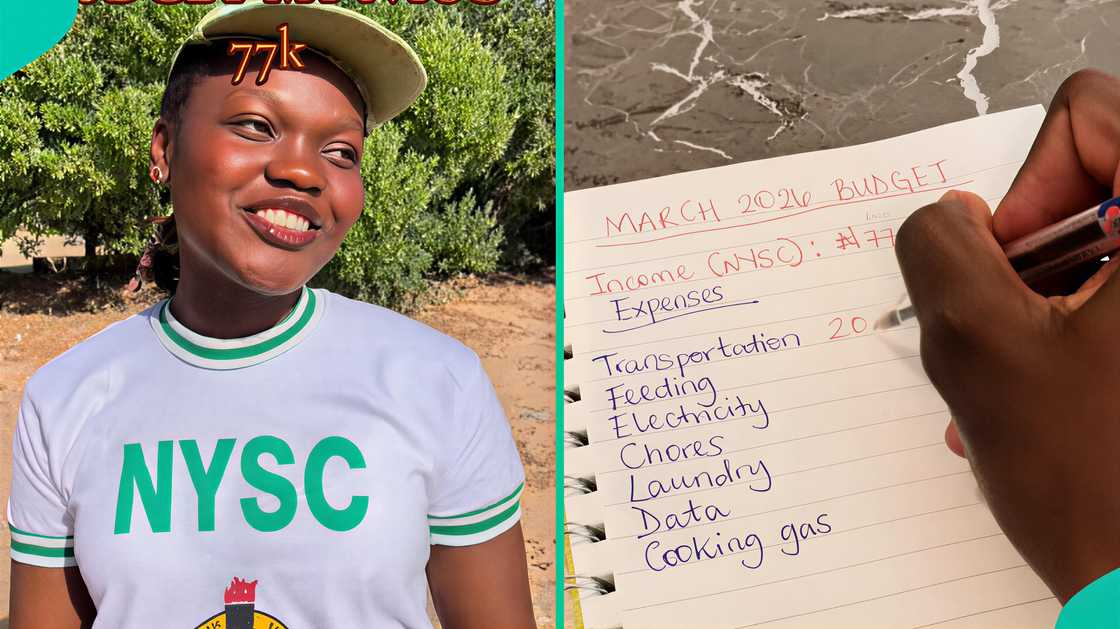 A corps member budgets her N77k monthly allowance