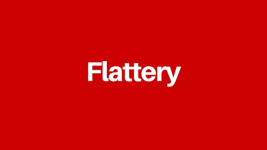 Flattery touches upon white lie Flattery touches upon white lie