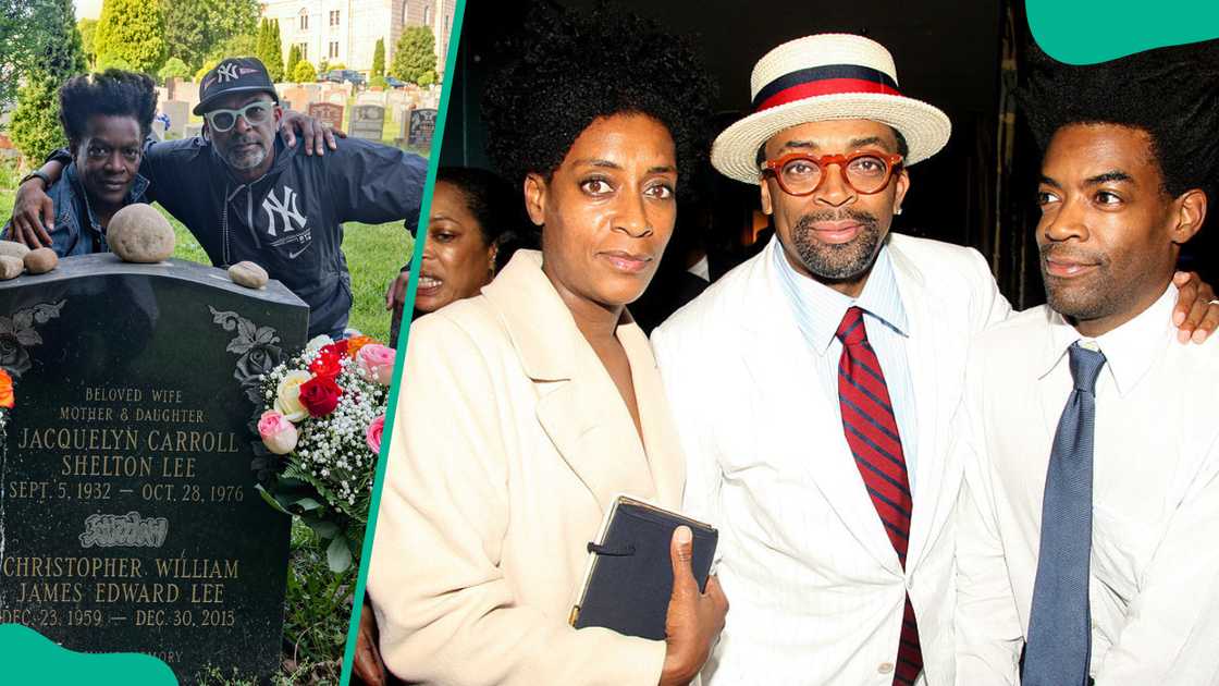 Spike Lee and his brother Cinque at their mother and brother's graves, and Joie Lee, Spike Lee and Cinque Lee at Royal Caribbean