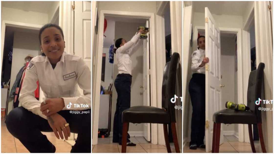 Mother disciplined daughter/mum removed child's door. Mother disciplined daughter/mum removed child's door.