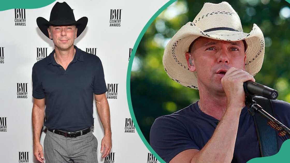 Kenny Chesney at the 64th Annual BMI Country Awards in Nashville (L). Chesney at Rumsey Playfield, Central Park in New York (R). Kenny Chesney at the 64th Annual BMI Country Awards in Nashville (L). Chesney at Rumsey Playfield, Central Park in New York (R).