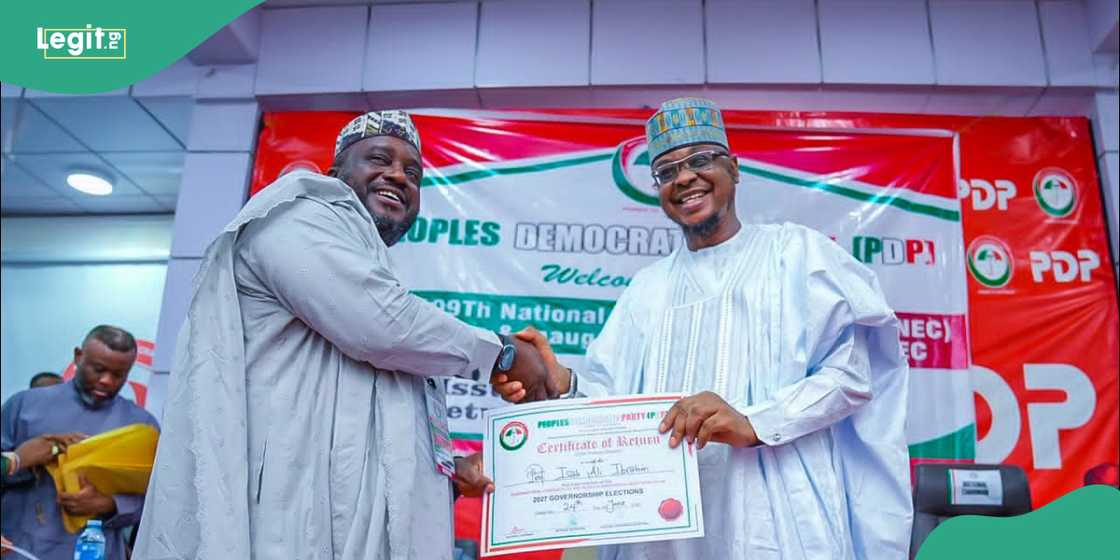 PDP leaders presented Pantami with the Certificate of Return during the party's NEC meeting in Abuja.