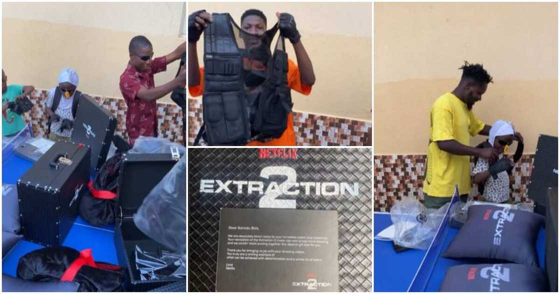 Talented group Ikorodu Bois unboxing Netflix merch Talented group Ikorodu Bois unboxing Netflix merch