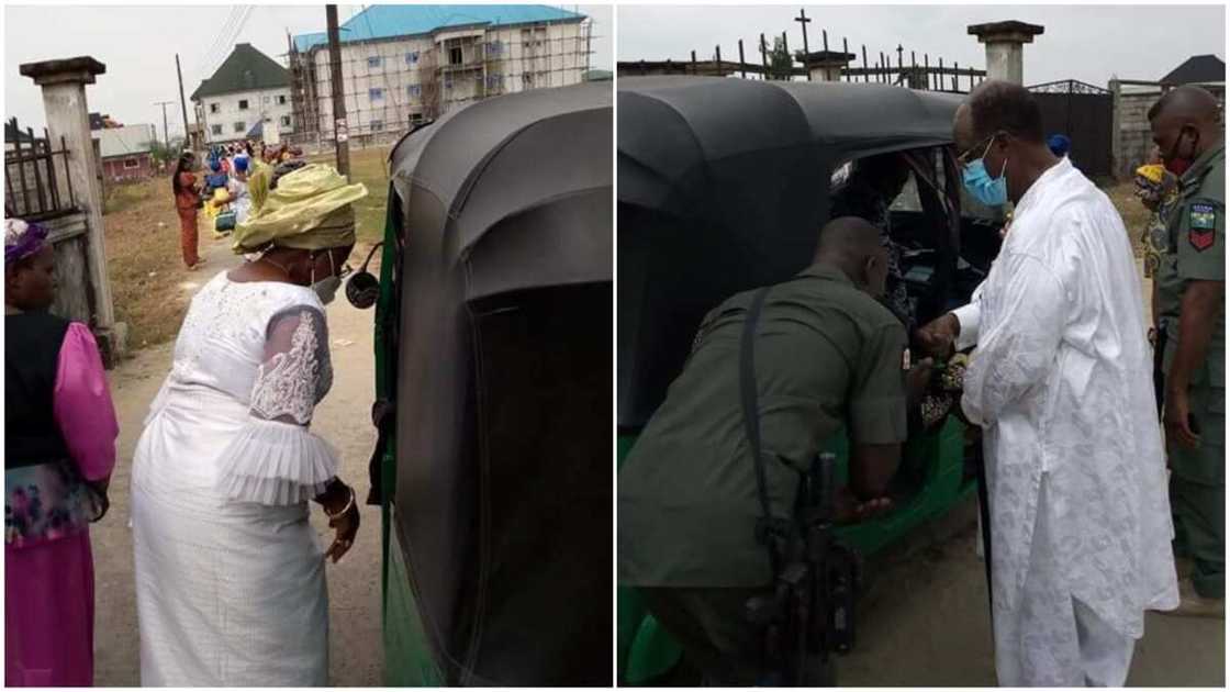 Popular Nigerian deputy governor and wife take keke, stir massive reactions