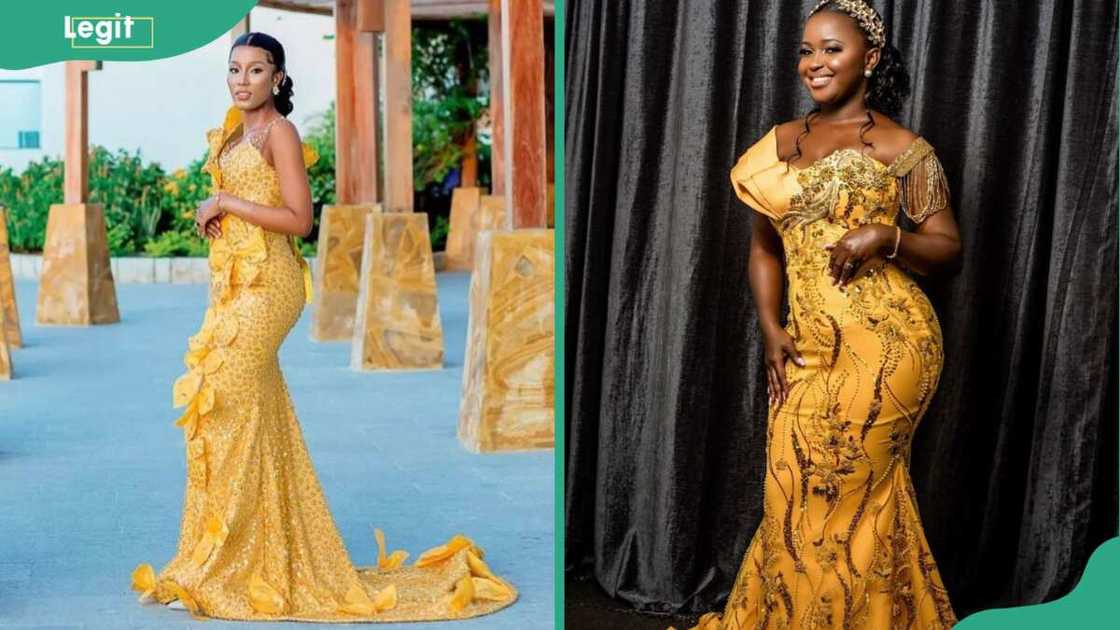 Gold bridal train Gold bridal train