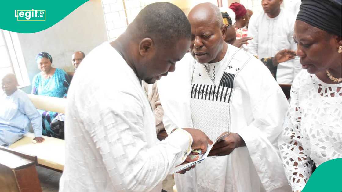 Omeiza Ajayi with his now-late father, The Venerable Emmanuel Ajayi Omeiza Ajayi with his now-late father, The Venerable Emmanuel Ajayi