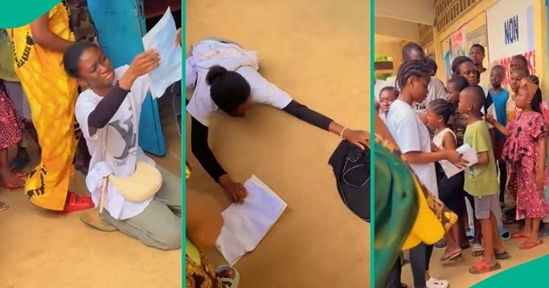 Emotional student nearly faints after seeing her examination result. Emotional student nearly faints after seeing her examination result.