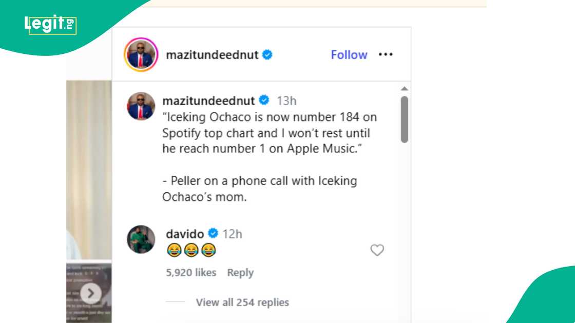 Ice King climbs Apple Music chart as Davido joins the conversation