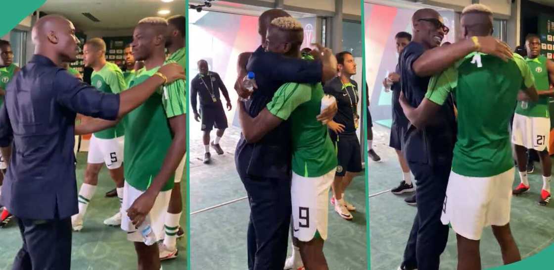 The moment Victor Osimhen met with Didier Drogba. The moment Victor Osimhen met with Didier Drogba.