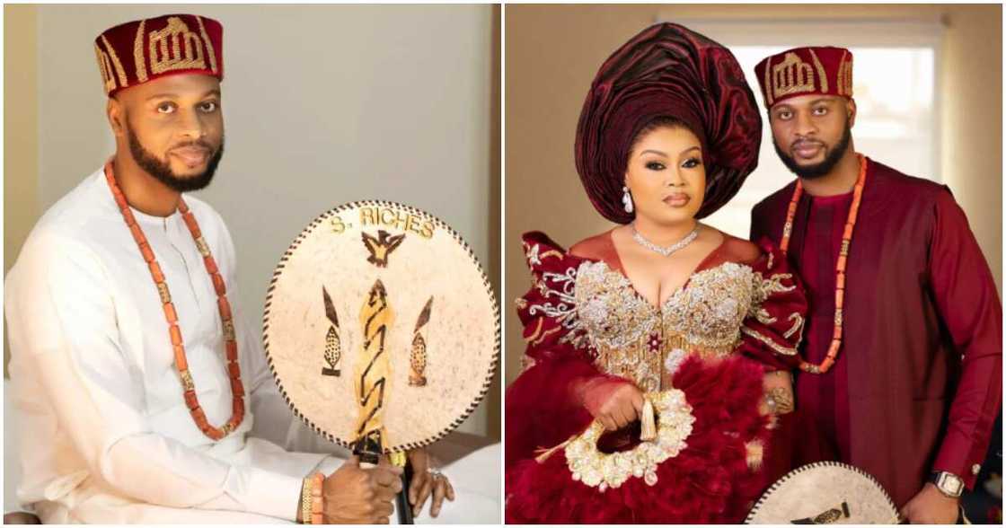 Nigerians storm Nkiru Sylvanus' husband's page, drop funny comments.