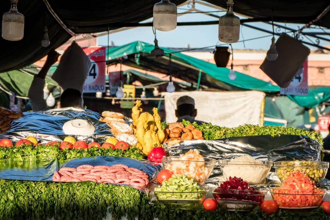 A small scale business displaying its various commodities A small scale business displaying its various commodities