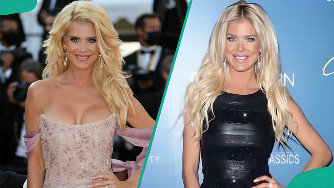 Silvstedt posing for the camera with blonde hair Silvstedt posing for the camera with blonde hair