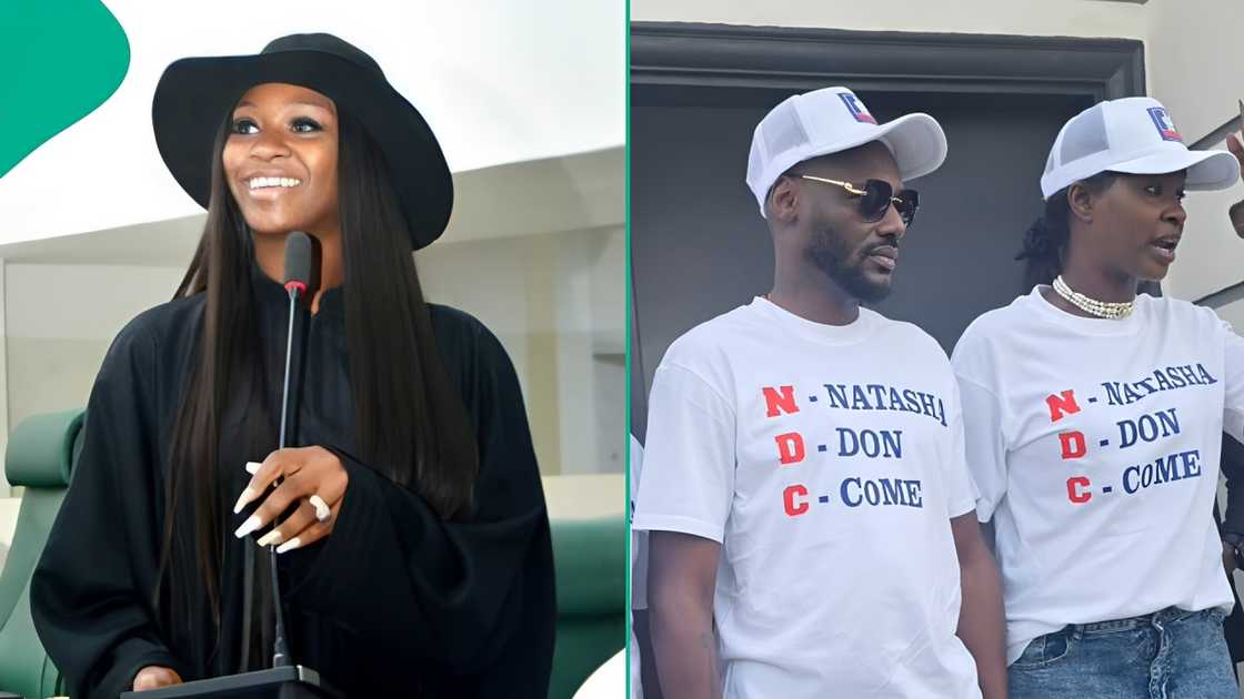 Natasha Osawaru showers praise on 2Baba following her defection to NDC. Natasha Osawaru showers praise on 2Baba following her defection to NDC.