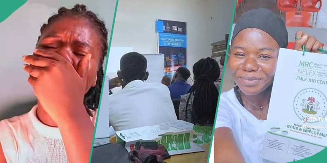 Unemployed lady over the moon after securing job Unemployed lady over the moon after securing job