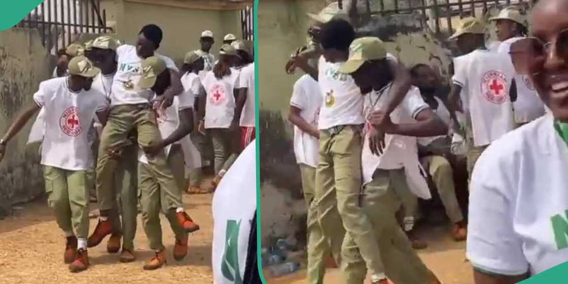 Video trends as male corps member faints in NYSC camp Video trends as male corps member faints in NYSC camp