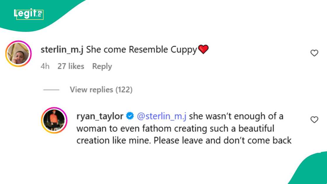 Ryan Taylor slams DJ Cuppy. Ryan Taylor slams DJ Cuppy.