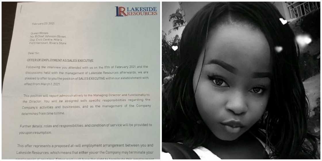 Lady gets job she didn't apply for after months of job-hunting, shares the appointment letter, many react Lady gets job she didn't apply for after months of job-hunting, shares the appointment letter, many react