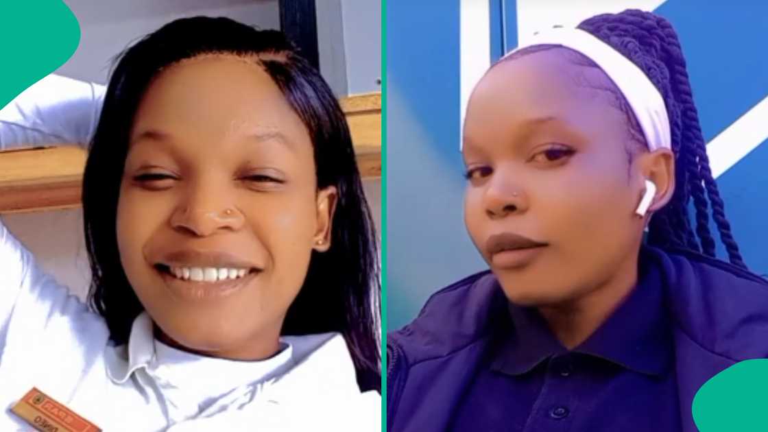 Lady shares what she did during an interview. Lady shares what she did during an interview.