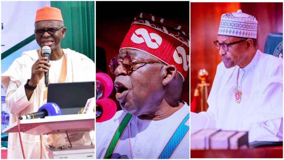 Nasir El-Rufai/Bola Tinubu/Muhammadu Buhari/2023 election/APC Nasir El-Rufai/Bola Tinubu/Muhammadu Buhari/2023 election/APC