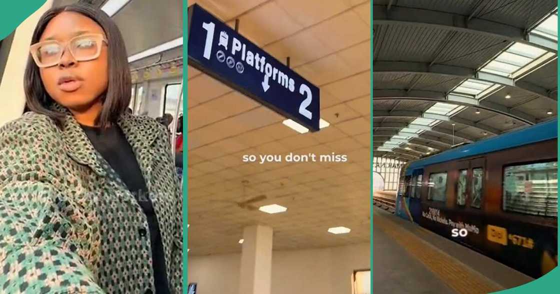 Lady travels by train in Lagos. Lady travels by train in Lagos.