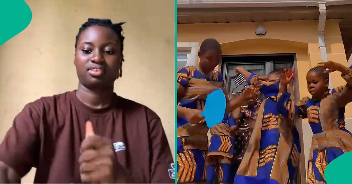 Lady explains why she danced with her younger siblings while their late dad was still in coffin