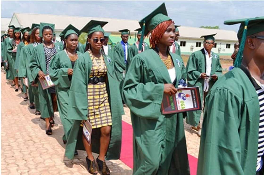 Student at FUNAI graduation ceremony