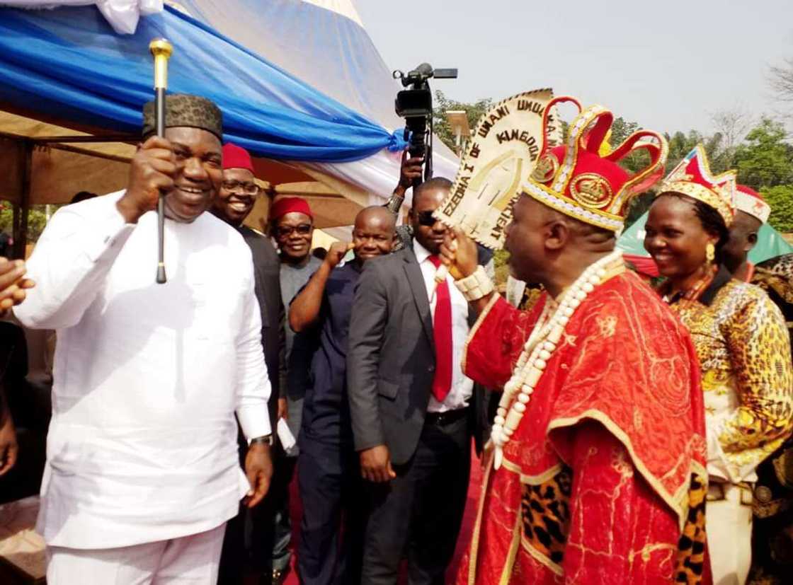 Enugu community honours Gov Ugwuanyi for restoring peace in their land