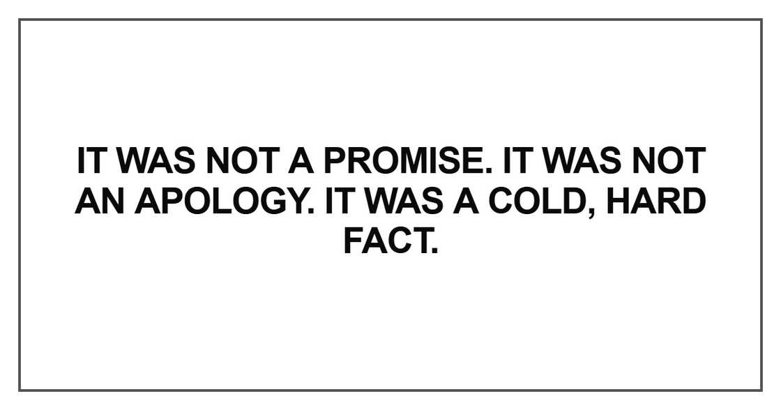It was not a promise