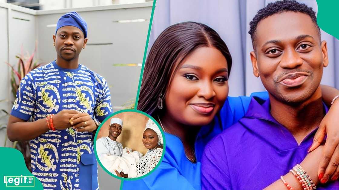 Lateef Adedimeji reacts after Mo Bimpe announces their newborn triplets already support Arsenal following EPL triumph