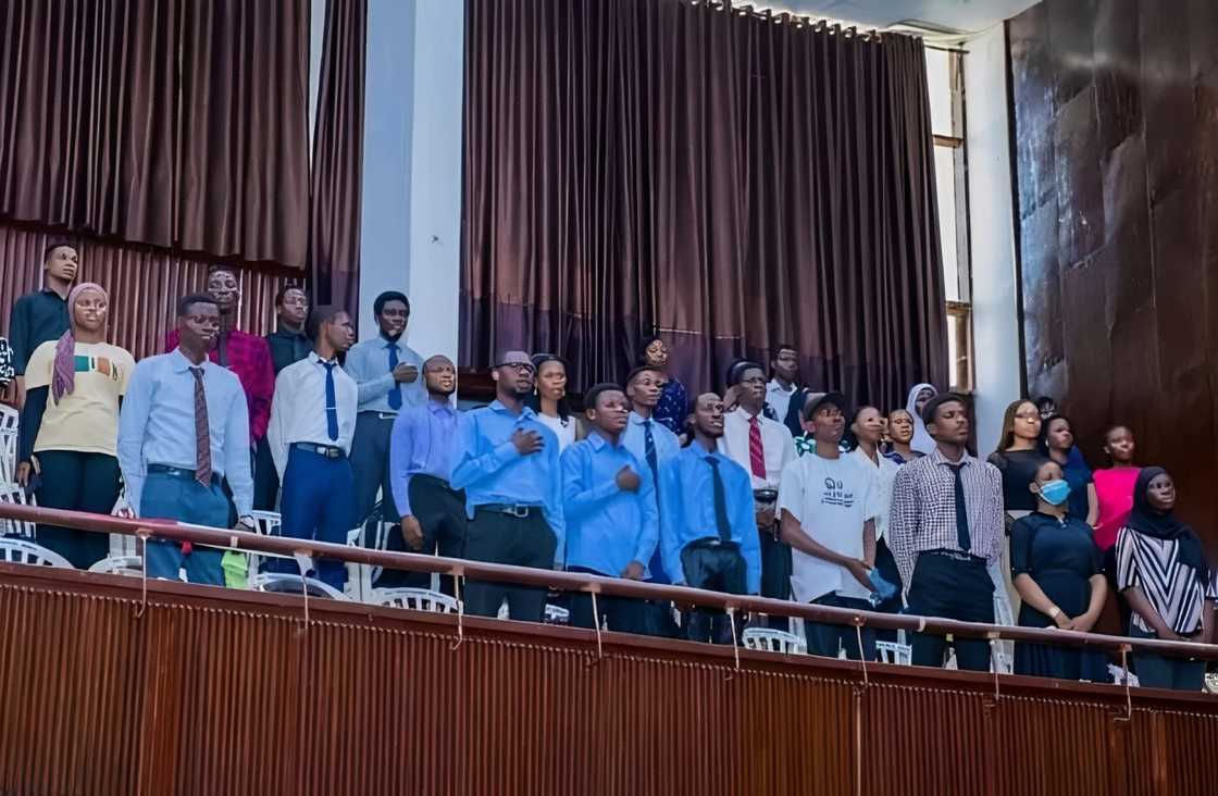 University of Ibadan students gather in a hall