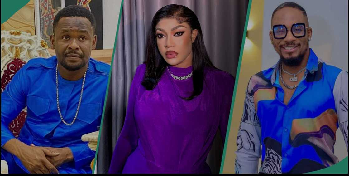 Angela Okorie drags Zubby Michael over Junior Pope Angela Okorie drags Zubby Michael over Junior Pope