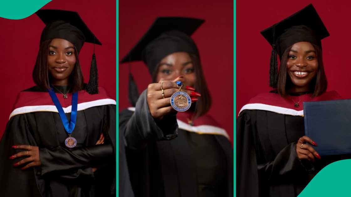 Nigerian Lady celebrates first-class Mass Communication degree from Babcock University