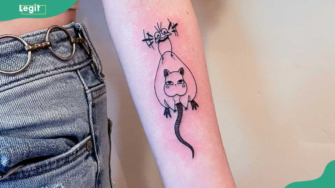 Boh, the baby in mouse form tattoo Boh, the baby in mouse form tattoo